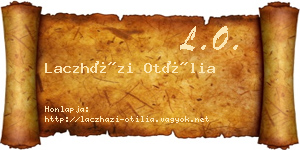 Laczházi Otília névjegykártya